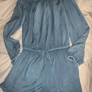 Ruffle Denim romper